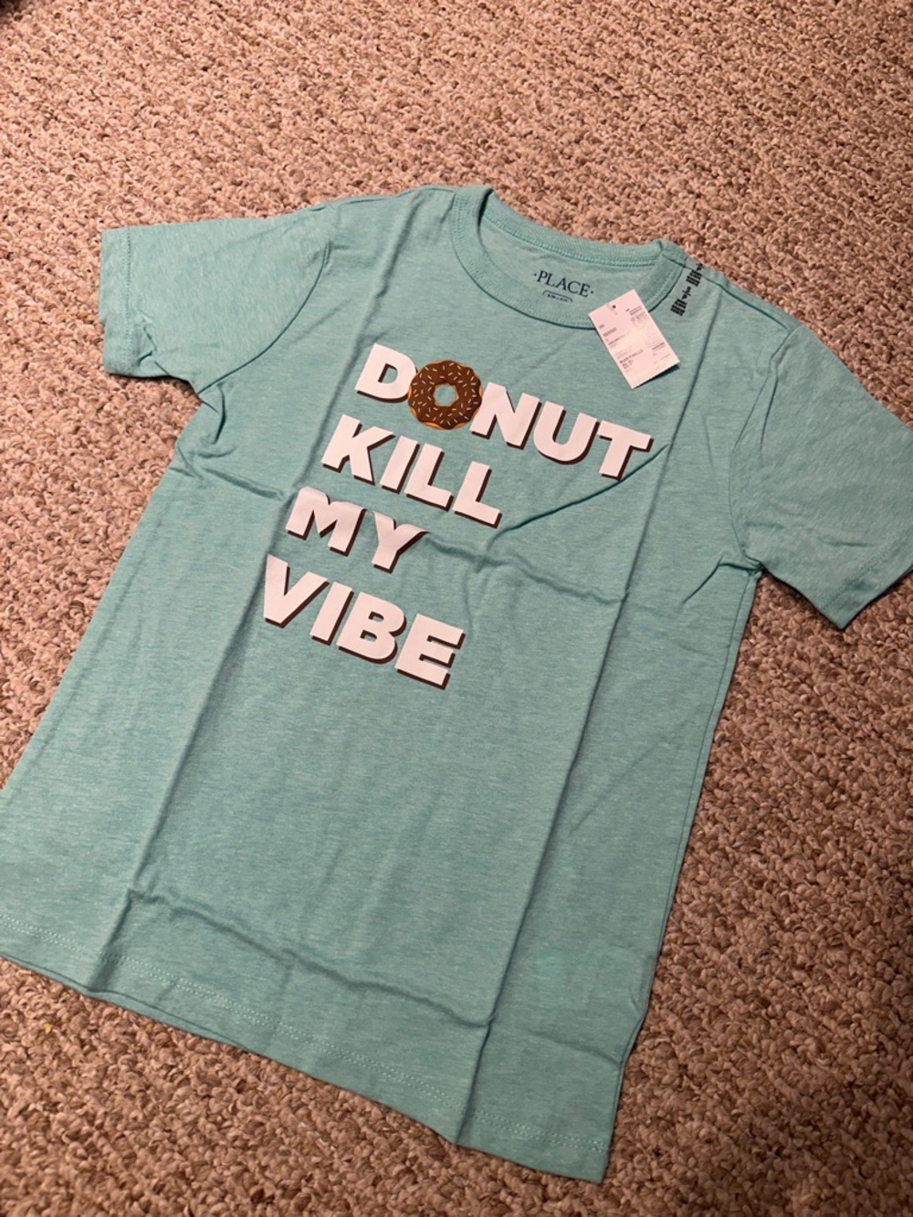 ✅3/$24 Brand New Children's Place 'Donut Kill My Vibe' Graphic Tee